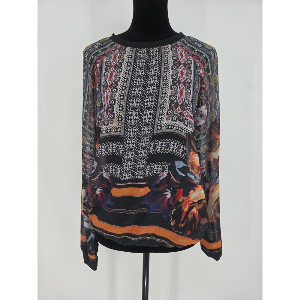 Clover Canyon Sheer Multicolored‎ Top Medium Art To Wear